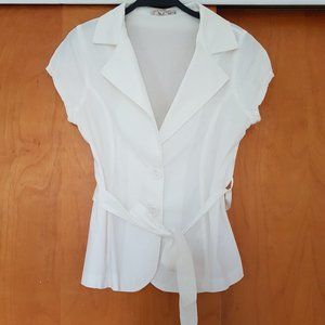 Top 10 White Blazer Top - Size S